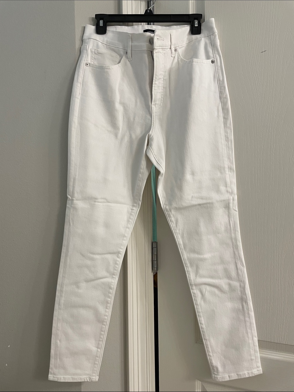Express White High-Rise Slim Jeans